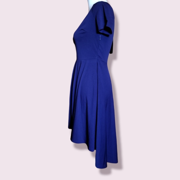 CUQY Off Shoulder Dress Hi Low Navy Blue Sz M - Picture 3 of 7